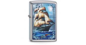 Зажигалка ZIPPO Калининград, латунь/сталь с покрытием Street Chrome™, серебристая, 36x12x56 мм